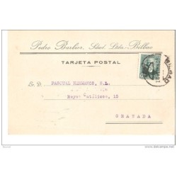 Tarjeta postal matasello bilbao 1934