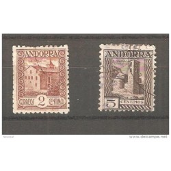 Sello n 28 y 29  andorra usado