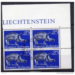 Sello en bloque 4  n 532  liechtenstein usado
