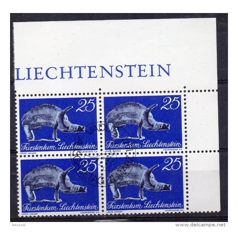 Sello en bloque 4 n 532 liechtenstein usado Sello en bloque 4 n 532 liechtenstein usado