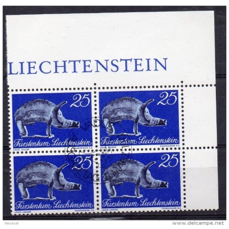 Sello en bloque 4  n 532  liechtenstein usado