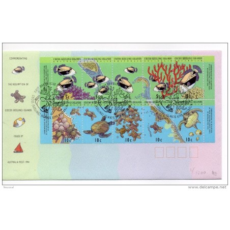 2 cartas de peces cocos island