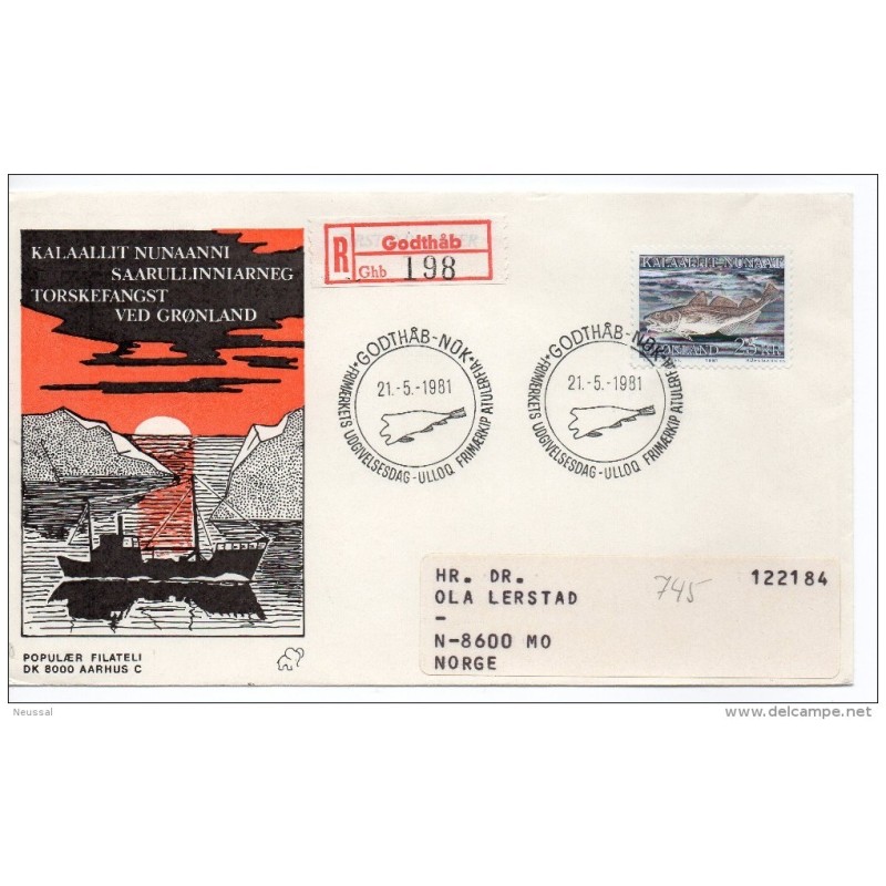 Carta de peces groendlandia 1981 Carta de peces groendlandia 1981