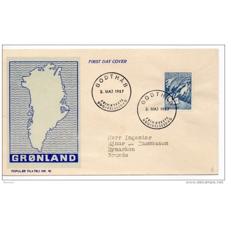 Carta de peces groendlandia 1957