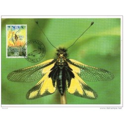 Serie de 4 postales de insectos liechtenstein