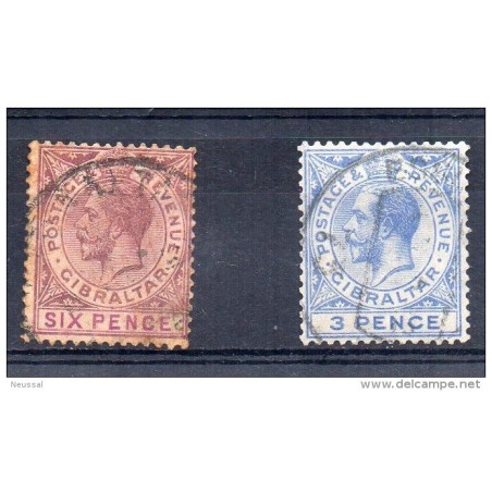Sellos  n 67 y 78  gibraltar