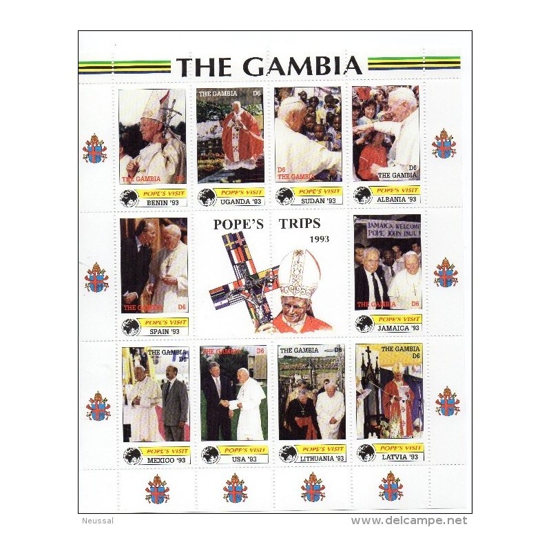 Serie n 304251 gambia juan pablo II Serie n 304251 gambia juan pablo II