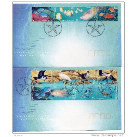 3 cartas   de primer dia de christmas island