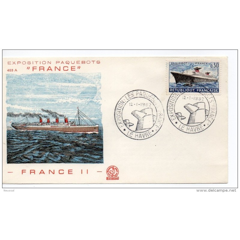 Sobre de primer dia de francia de 1962 Sobre de primer dia de francia de 1962