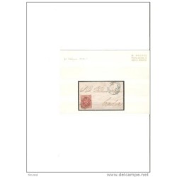 Frontal de carta con cuño de parrilla azul