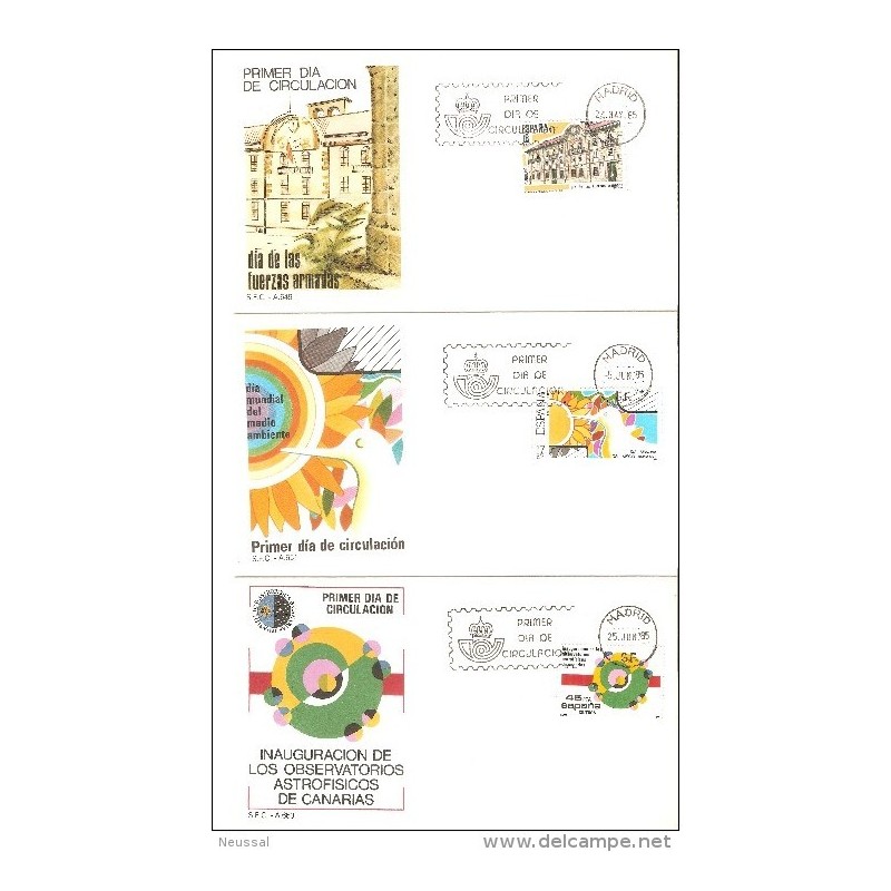 3 sobres de primer dia de 1985 observatorios astrofisicos fuerzas armadas y dia del medio ambiente 3 sobres de primer dia de 1985 observatorios astrofisicos fuerzas armadas y dia del medio ambiente
