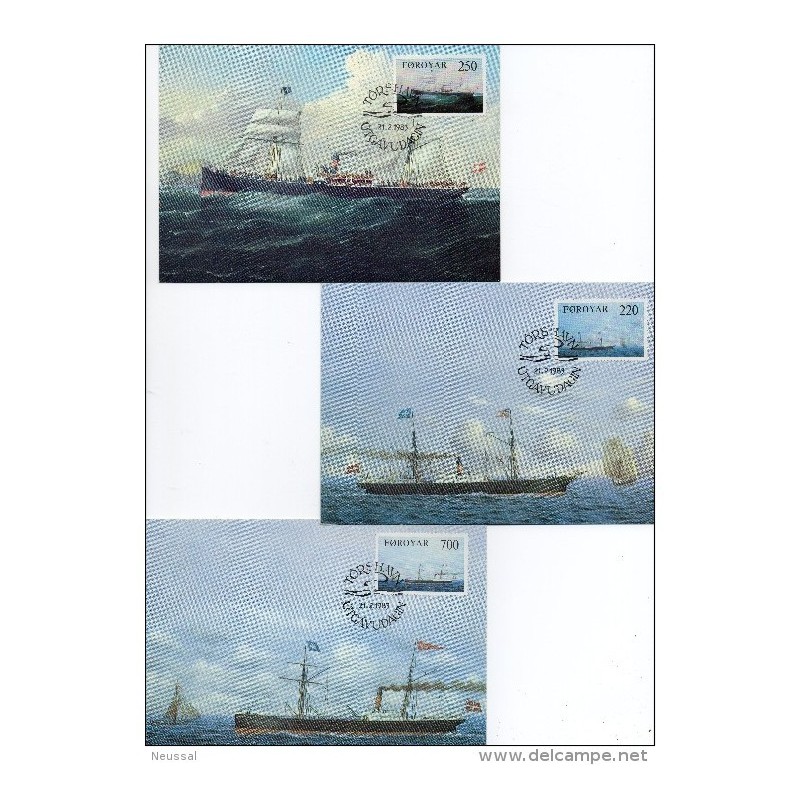 3 tarjetas maxima de foroyar de 1983 3 tarjetas maxima de foroyar de 1983