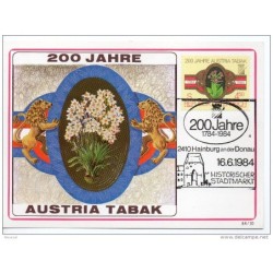 Tarjeta de austria de 1984