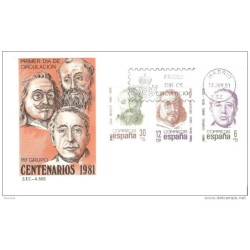Sobre  de primer dia de 1981 centenarios