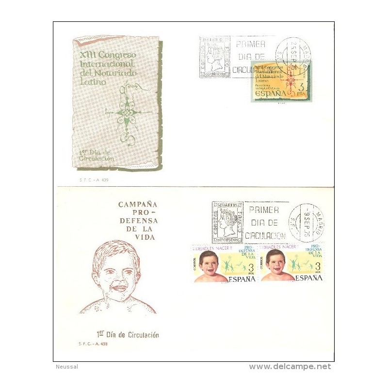 2 sobres de primer dia de 1975 notariado latino y campaña prodefensa de la vida 2 sobres de primer dia de 1975 notariado latino y campaña prodefensa de la vida