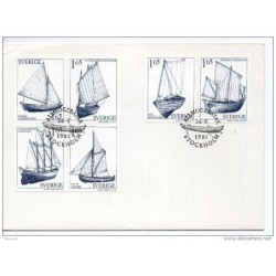 Carta de suecia de 1981 barcos
