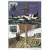 4 tarjetas de suecia 1990 barcos