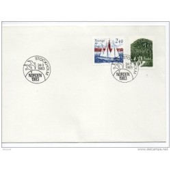 Carta de suecia de 1983 paisaje
