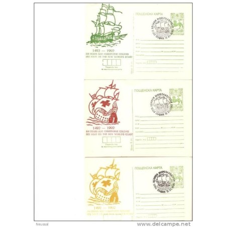 3 tarjetas diferentes colores barco de rusia