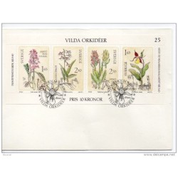 Carta de suecia de 1982  flora