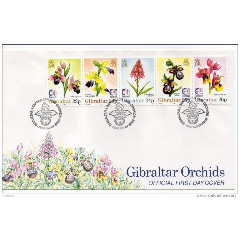 Carta de gibraltar de 1995 flores Carta de gibraltar de 1995 flores