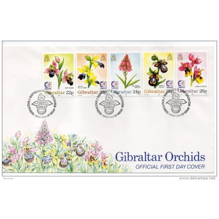 Carta de gibraltar de 1995 flores