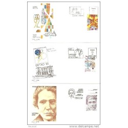 3 sobres de primer dia de 1990 diseño infantil victoria kent y getxo