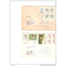 2 sobres de polonia con cuño polecony