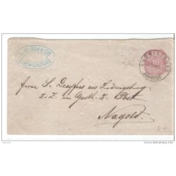 Carta con matasello de ludwigsburg por detras matasello wagold