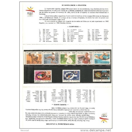 Carpeta filatelica barcelona92atlanta 96