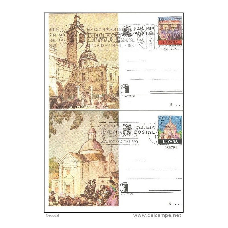 2 entero postal con matasellos diferentes 2 entero postal con matasellos diferentes