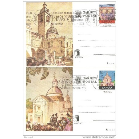 2 entero postal  con matasellos diferentes