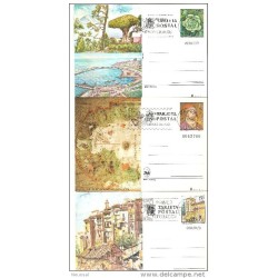 3 enteros postales diferentes matasello de primer dia