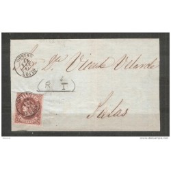 Frontal de carta con cuño oviedo