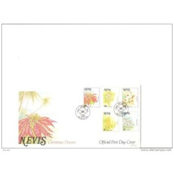 Carta de nevis de primer dia  1988  flores