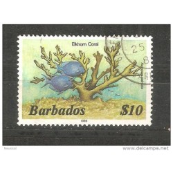 Sello n 618 barbados   usado valor clave