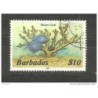 Sello n 618 barbados   usado valor clave