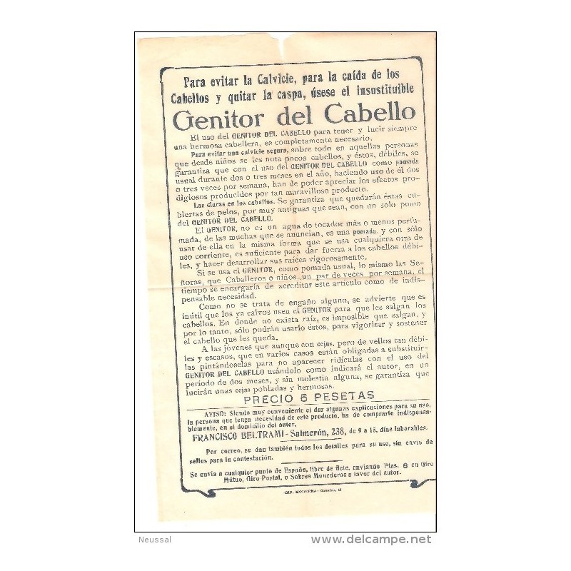 Papel de publicidad genitor del cabello Papel de publicidad genitor del cabello