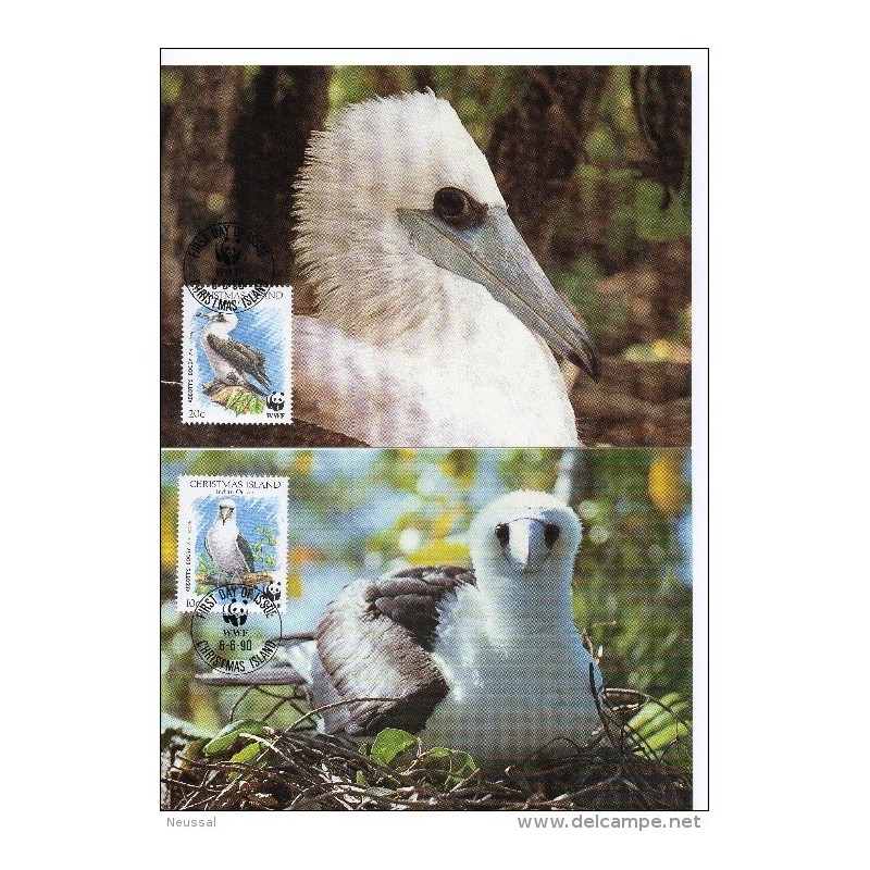 Serie de tarjeta postal christmas island 1990 Serie de tarjeta postal christmas island 1990