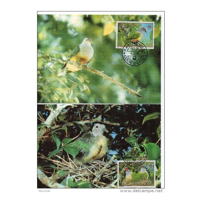 Serie de tarjeta postal cook island 1989 Serie de tarjeta postal cook island 1989