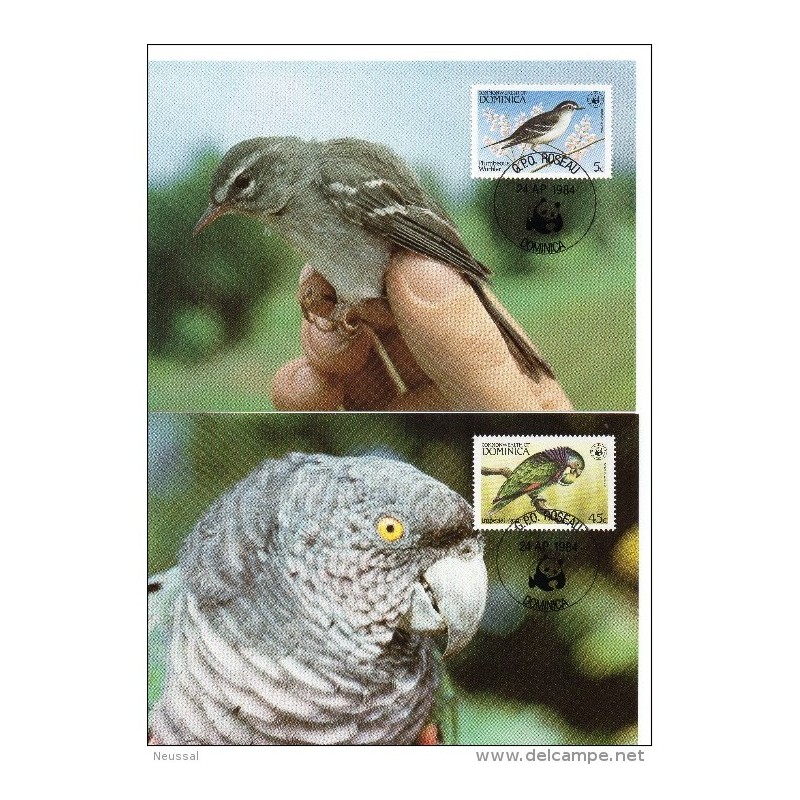 Serie de tarjeta postal dominica 1984 Serie de tarjeta postal dominica 1984