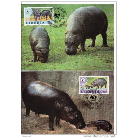 Serie de tarjeta postal  liberia 1984