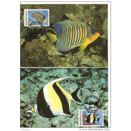 Serie de tarjeta postal  maldives 1986
