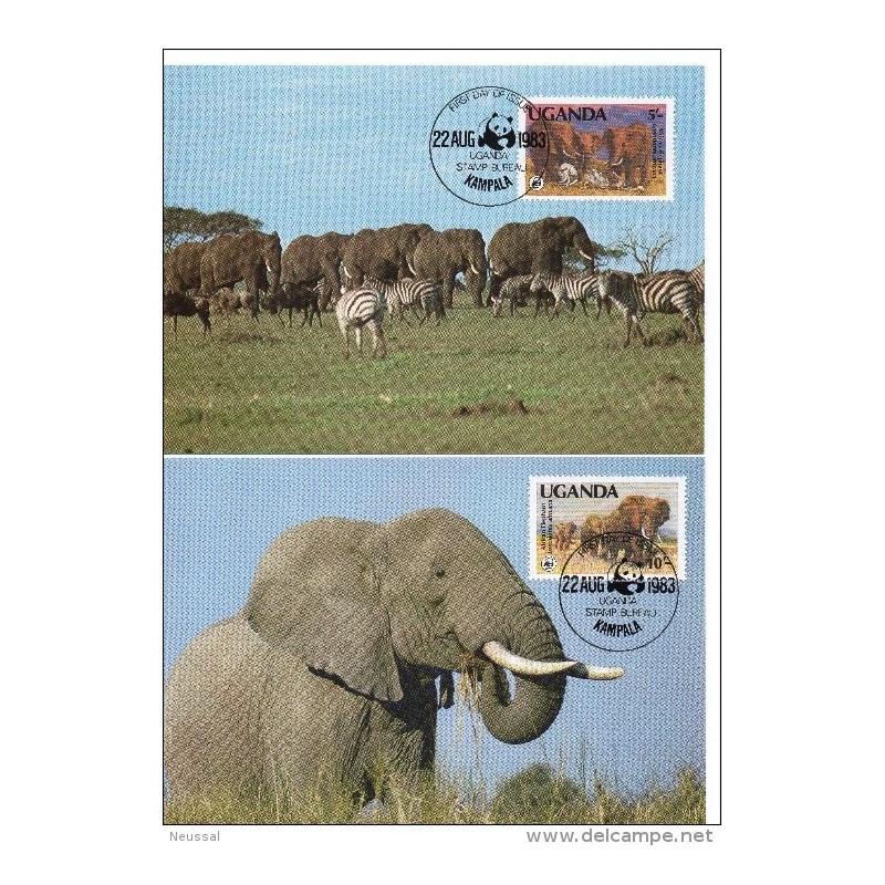 Serie de tarjeta postal uganda 1983 Serie de tarjeta postal uganda 1983