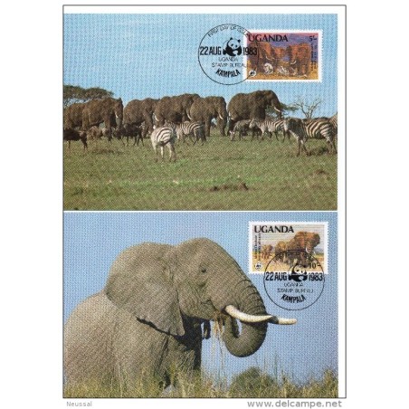 Serie de tarjeta postal  uganda 1983