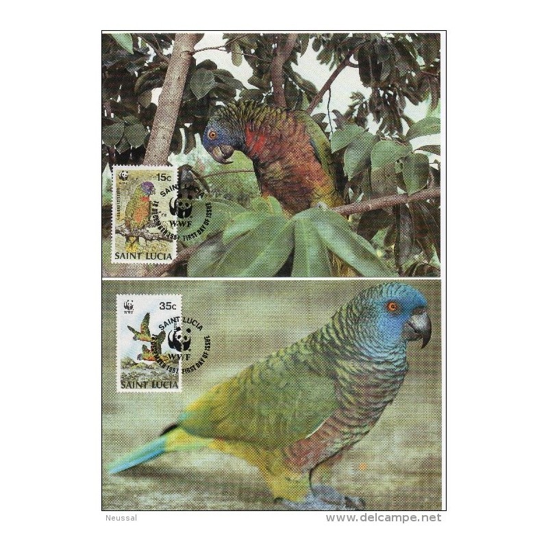 Serie de tarjeta postal saint lucia 1987 Serie de tarjeta postal saint lucia 1987