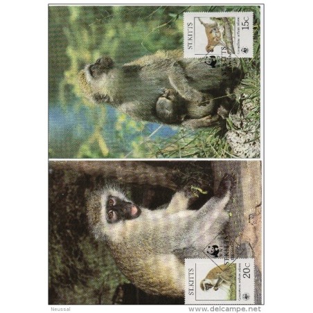Serie de tarjeta postal  st kitts 1986
