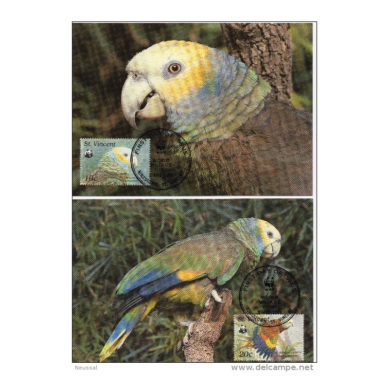 Serie de tarjeta postal st vincent 1989 Serie de tarjeta postal st vincent 1989