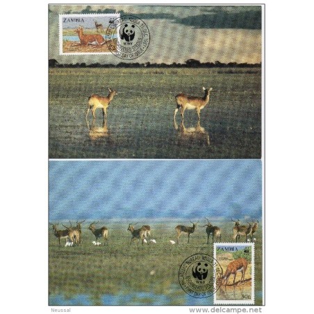 Serie de tarjeta postal  zambia  1987