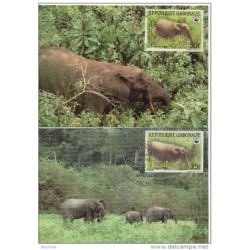 Serie de tarjeta postal  gabon 1988